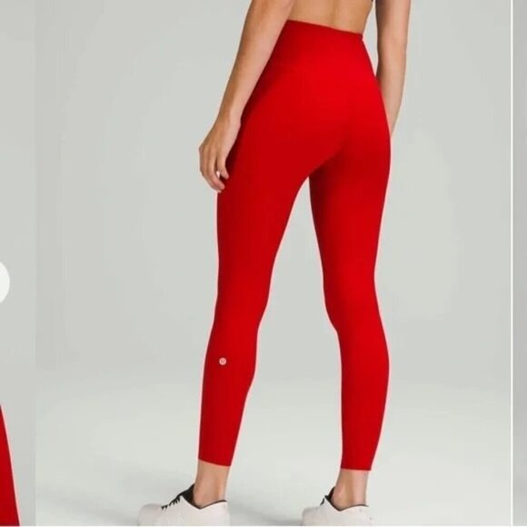 Lululemon Base Pace HR Tight 25” Leggings Size 20 NWT $98 High Rise Dark Red - Picture 3 of 5